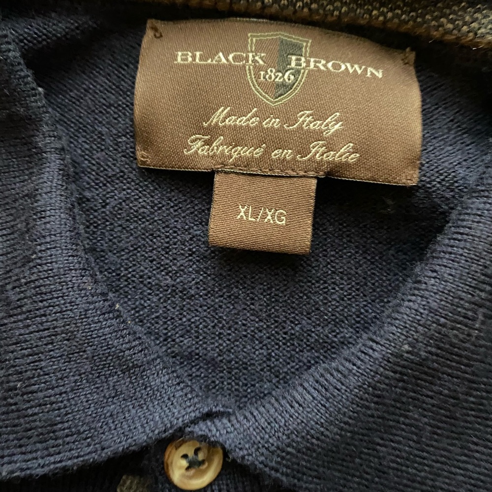 Extra Fine Merino Wool Blue collared Sweater